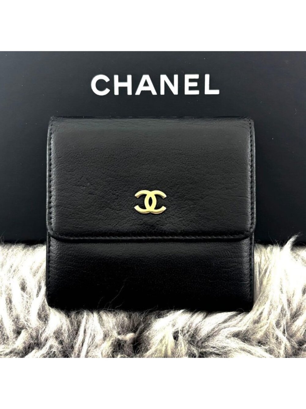 Chanel Wallet CC Logo Hook Trifold